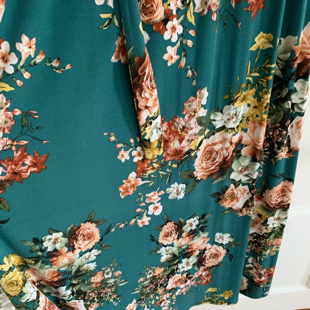 Pinkblush Floral Teal Maxi Dress - Picture 8 of 12